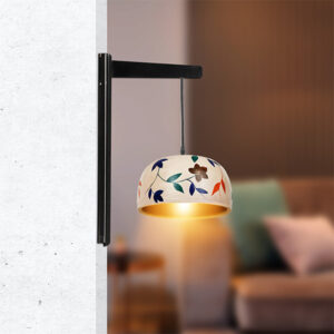 Handmade Terracotta Round Mount Wall Lamp