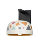 Terracotta Round Wall Mount Lamp in Shades of Jade