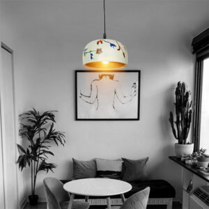 White Terracotta Ceiling Lamp