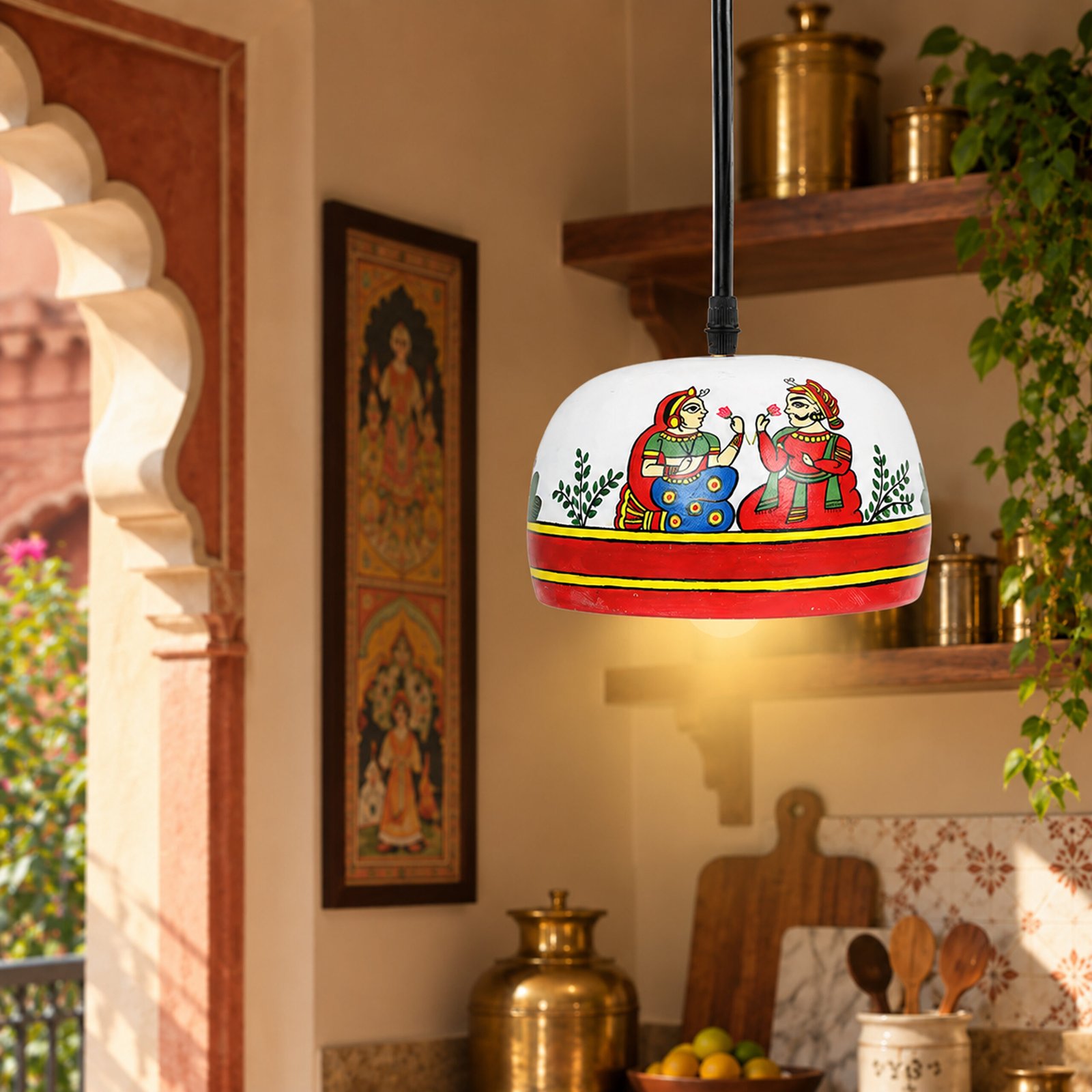 Terracotta Pendant Ceiling Lamp