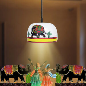 Handmade Regal Strokes Terracotta Pendant Ceiling Lamp