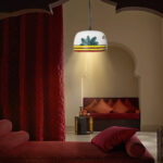 Handmade Madhubani Charm Terracotta Pendant Ceiling Lamp